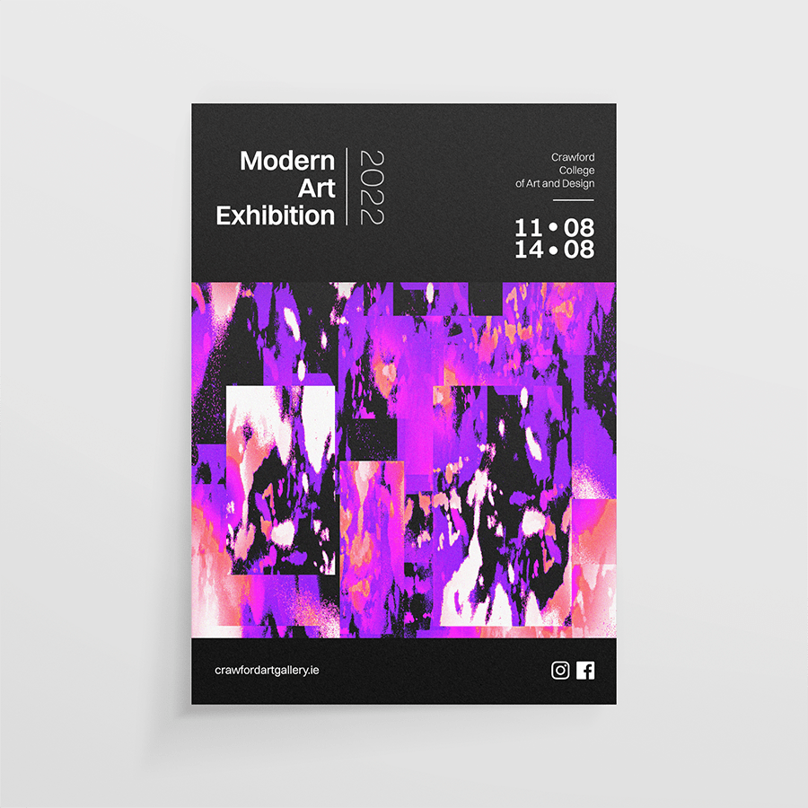 Crawford Art Gallery modern art exhibition poster design