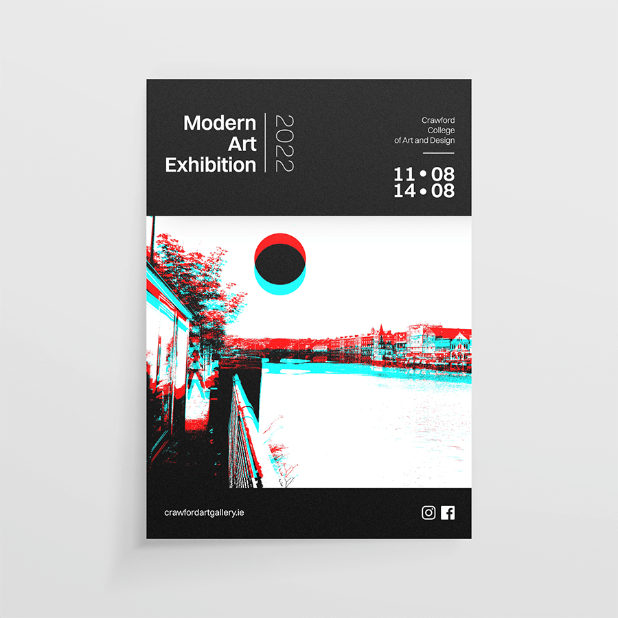 Crawford Art Gallery modern art exhibition poster design